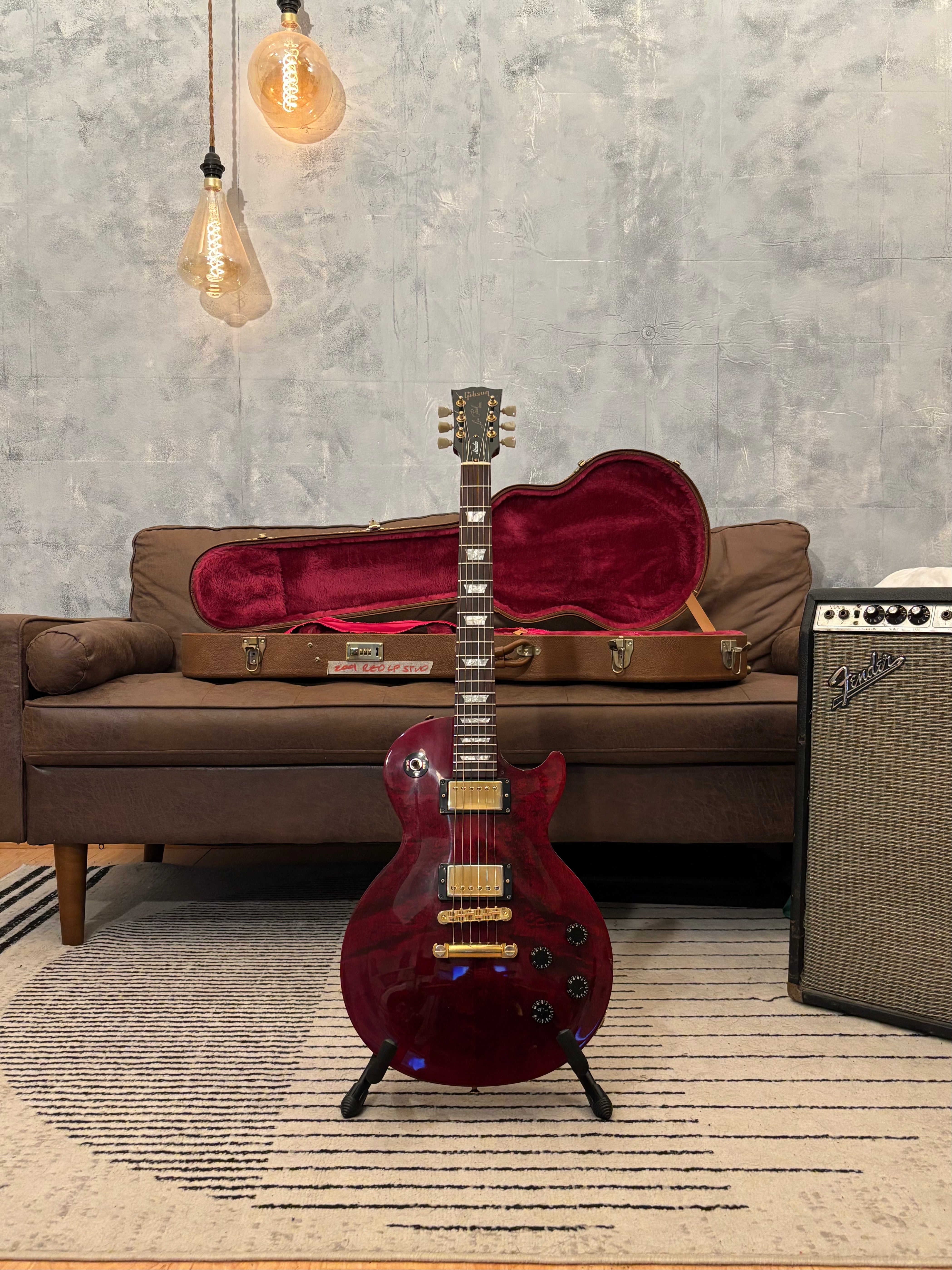 Gibson Les Paul Studio Plus Trans red 9lb WOHC NICE TOP!