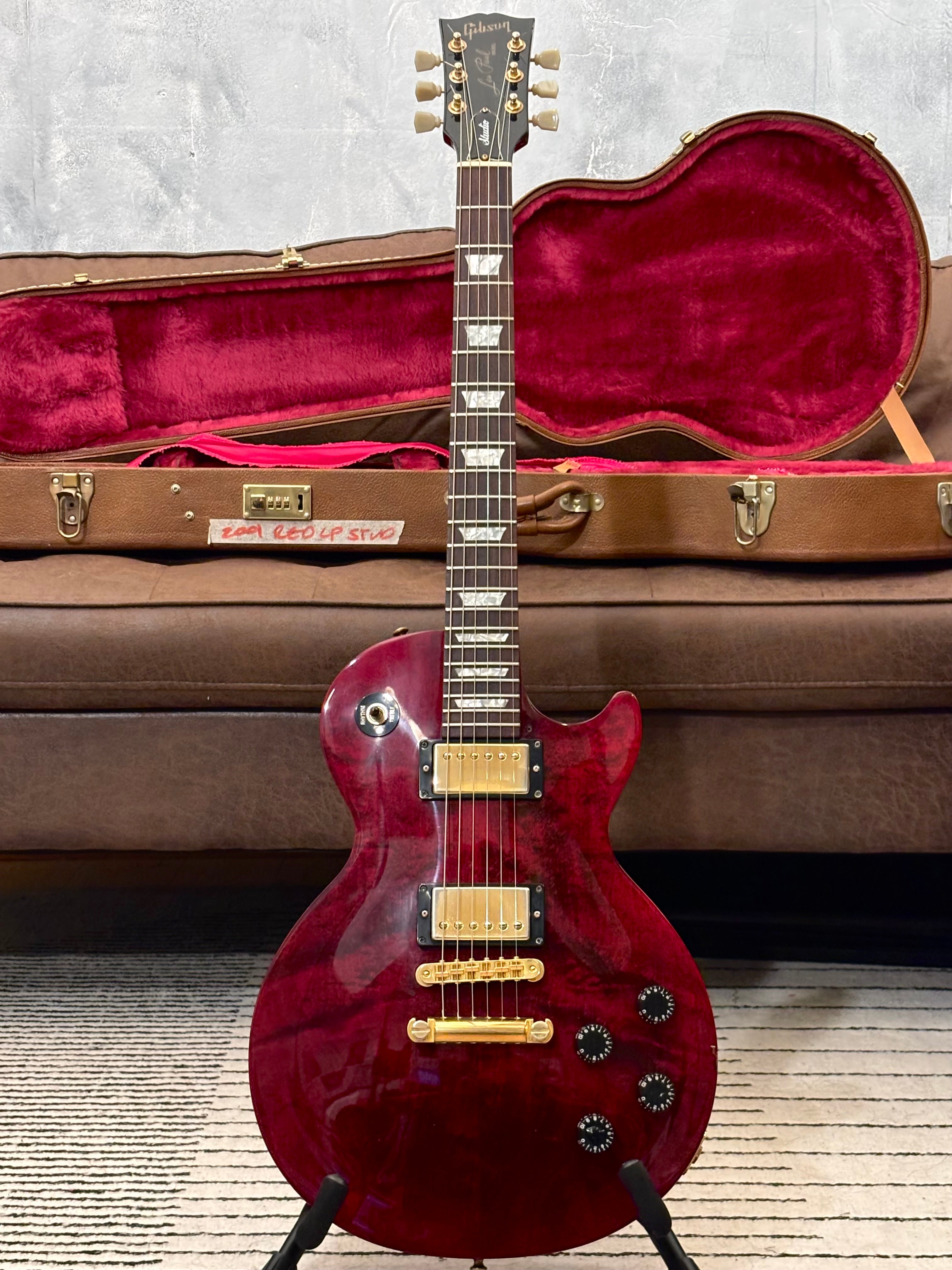 Gibson Les Paul Studio Plus Trans red 9lb WOHC NICE TOP!