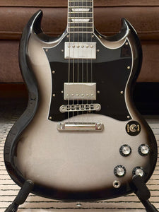 Gibson SG Standard Ebony Limited-Edition Silver Burst Featherlight 6.6lb with Updated HC