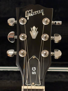 Gibson SG Standard Ebony Limited-Edition Silver Burst Featherlight 6.6lb with Updated HC