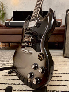 Gibson SG Standard Ebony Limited-Edition Silver Burst Featherlight 6.6lb with Updated HC