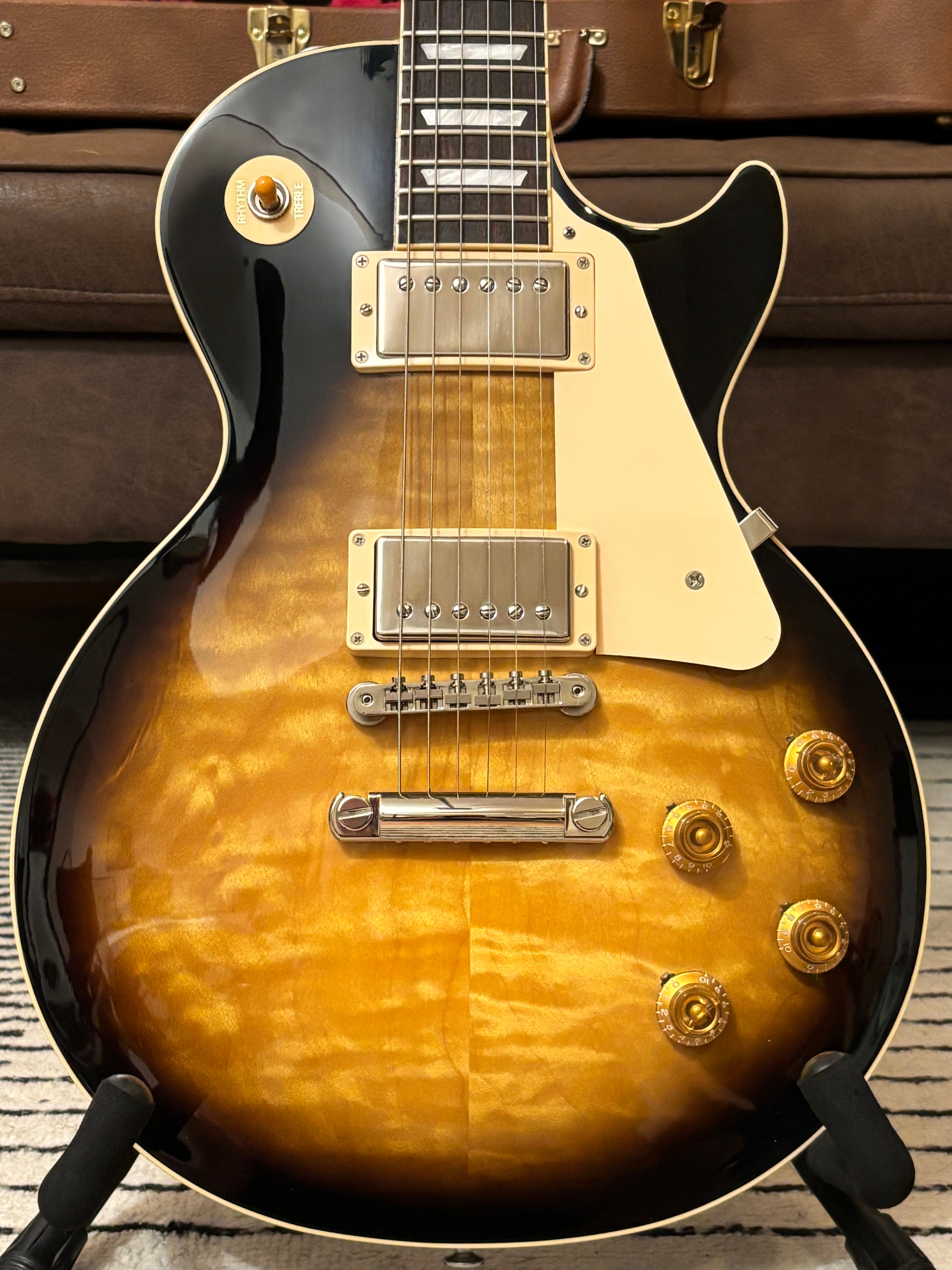 Gibson Les Paul Standard 50's 2022 AAA Quilted Flame Top Tobacco Burst Light only 9lb!