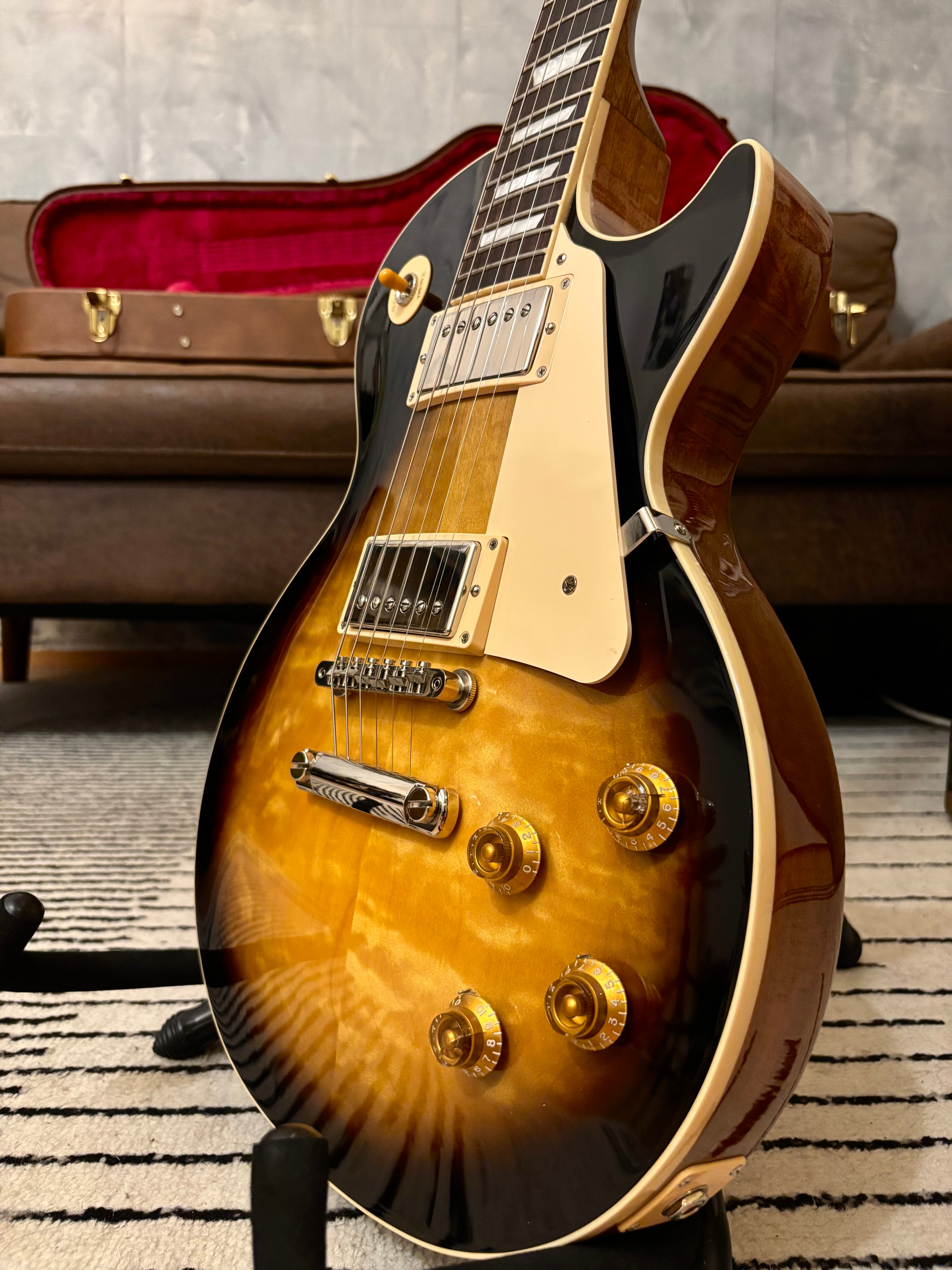 Gibson Les Paul Standard 50's 2022 AAA Quilted Flame Top Tobacco Burst Light only 9lb!