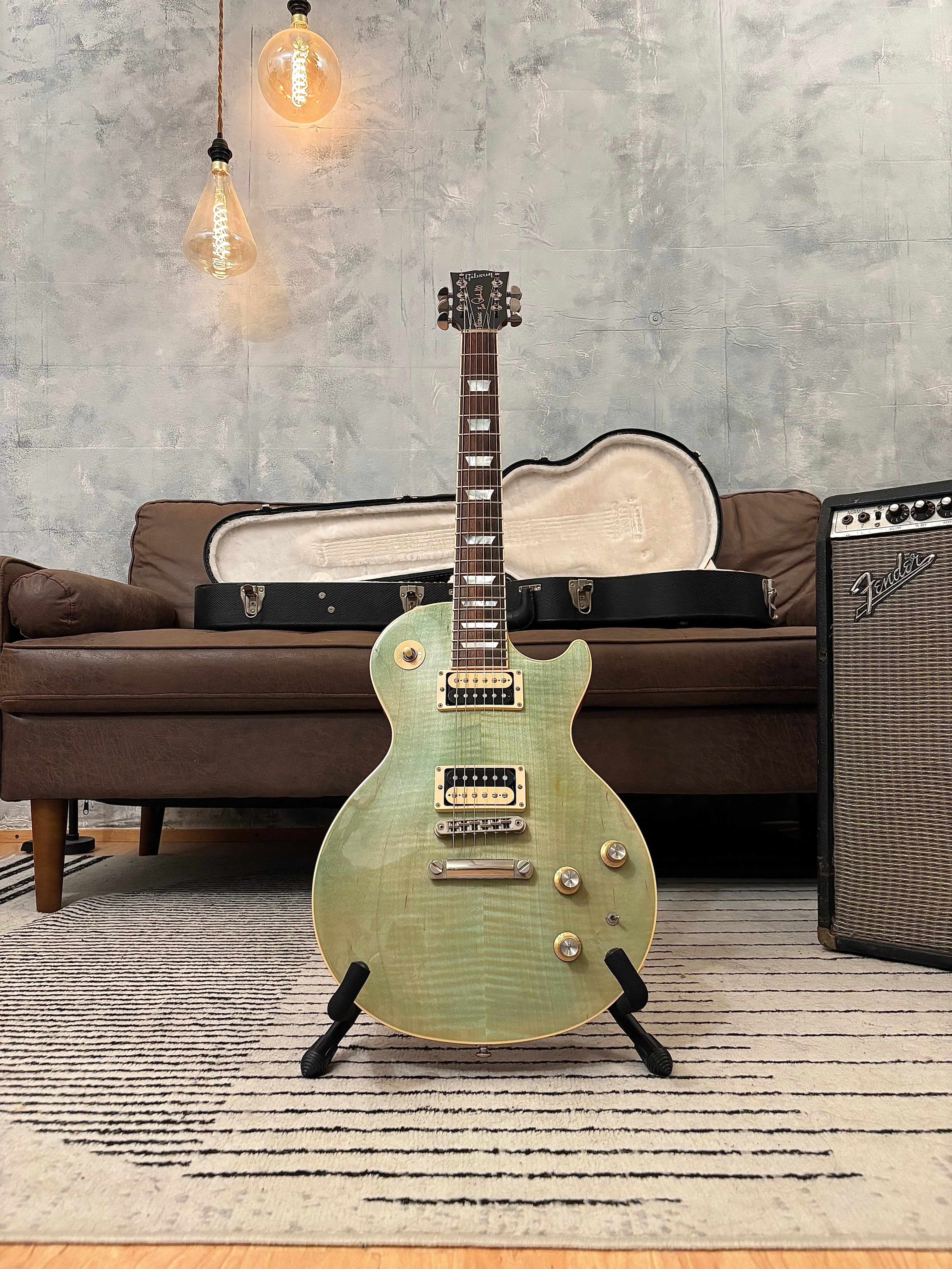 Gibson Les Paul Classic 2015 Seafoam Green Lightweight 9.2lb And Super Clean