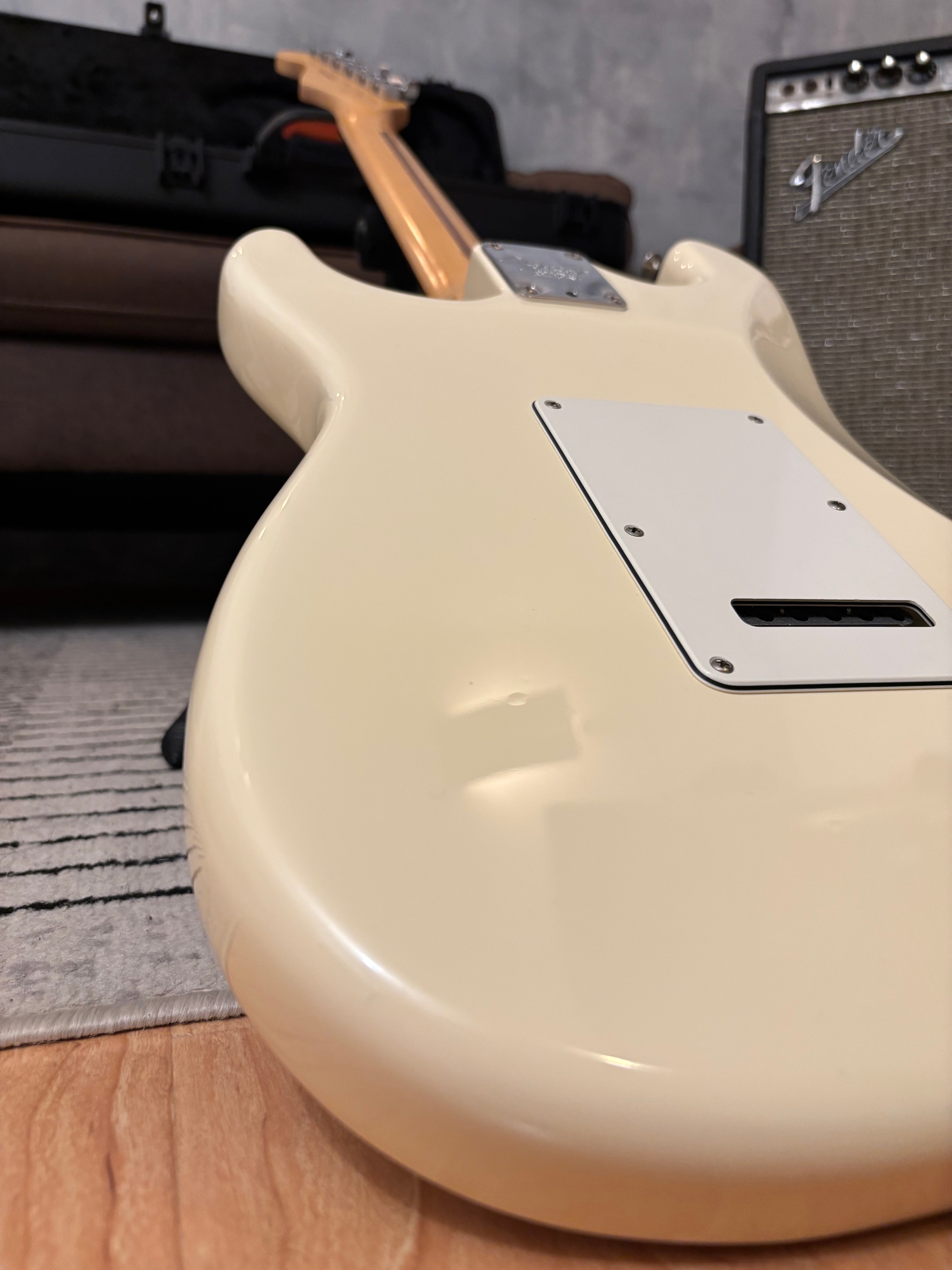 Fender American Standard 2016 Olympic White with Custom Shop Fat 50 Pickups All original with Case And Full Case Candy