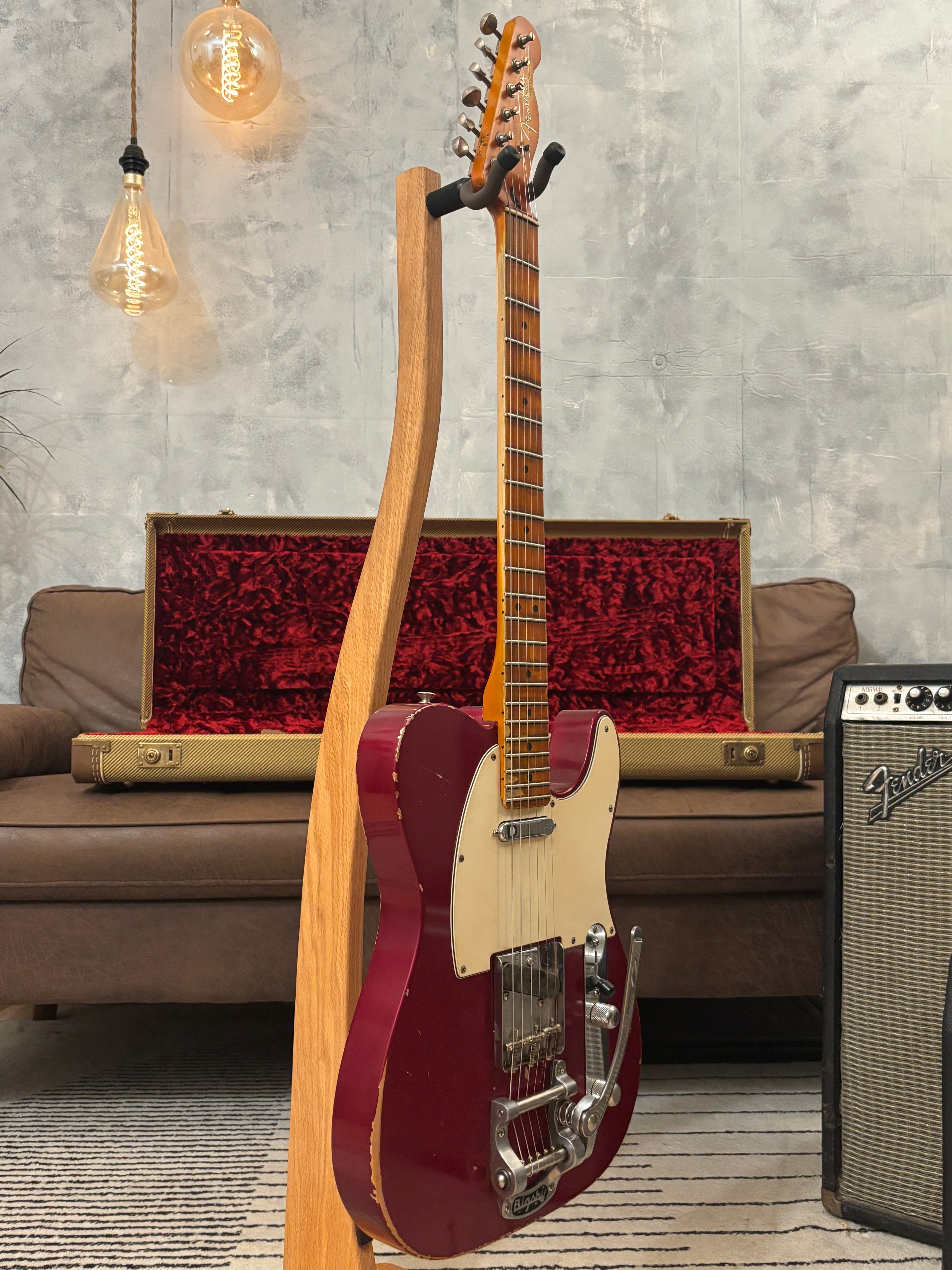 GLAS Custom Fender 1961 Reissue Telecaster Relic 8lb With G&G Custom Tweed