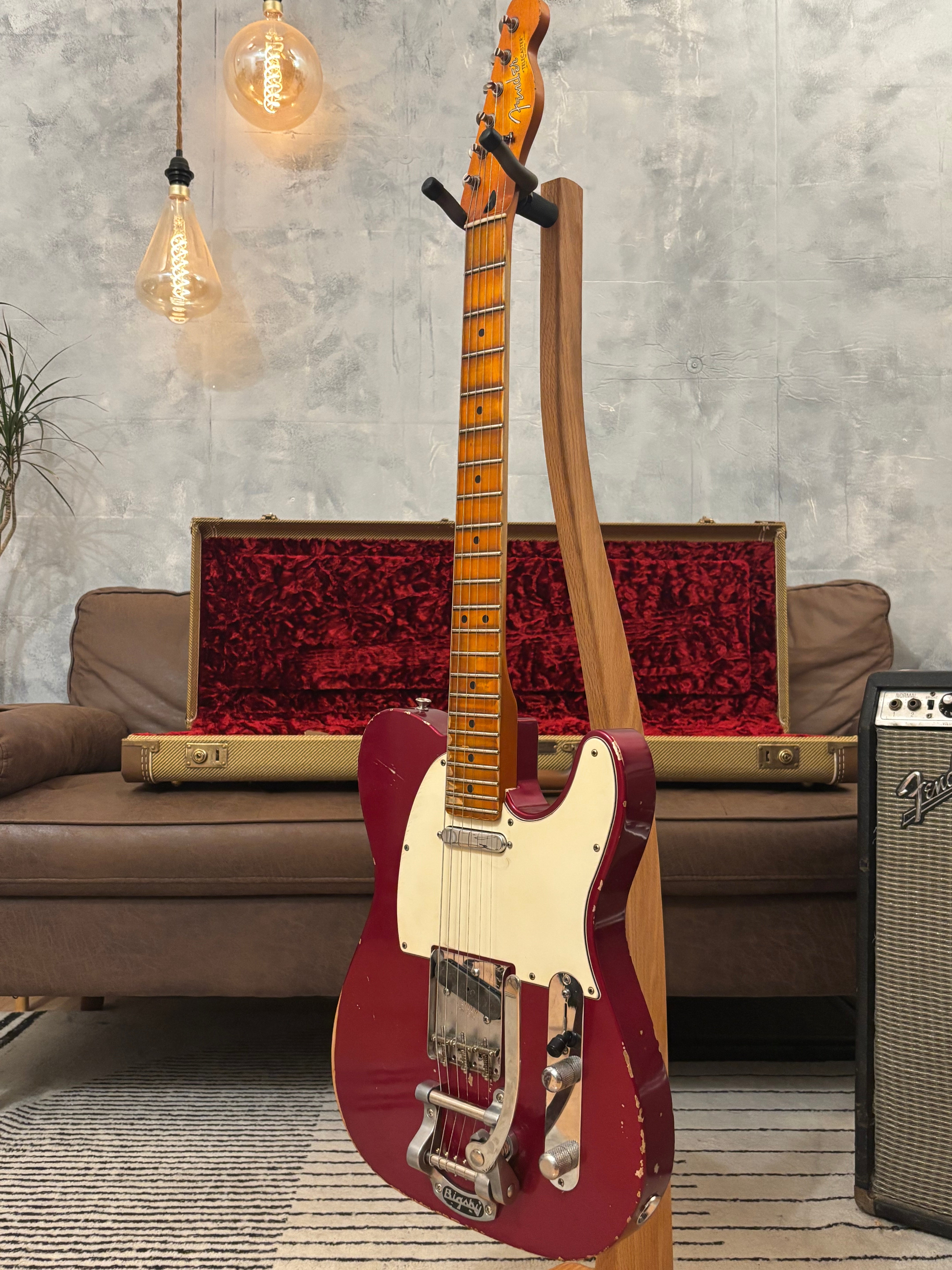 GLAS Custom Fender 1961 Reissue Telecaster Relic 8lb With G&G Custom Tweed