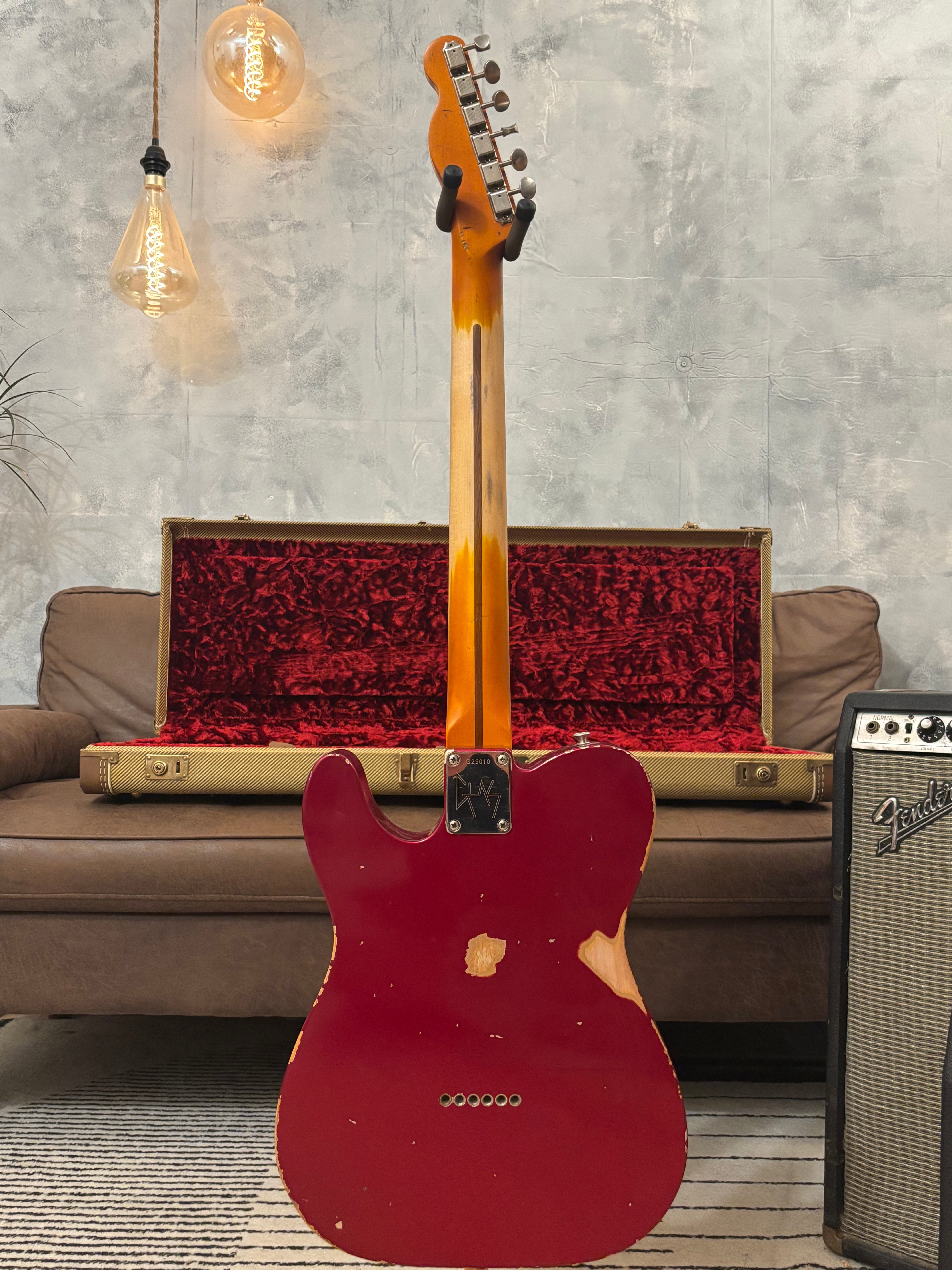 GLAS Custom Fender 1961 Reissue Telecaster Relic 8lb With G&G Custom Tweed