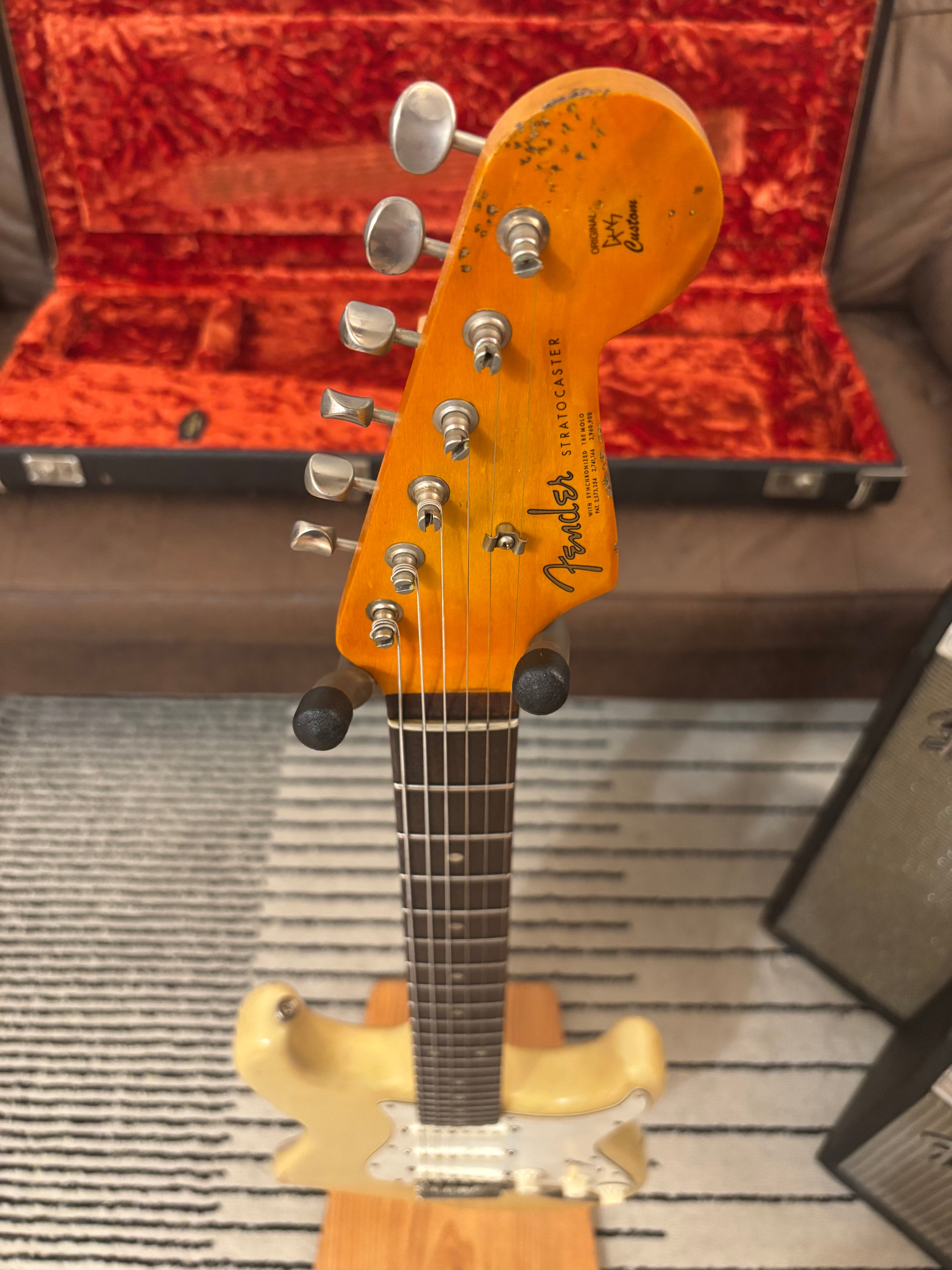 Fender Stratocaster 1962 GLAS Custom Honey Blonde Heavy Relic Light at 7.6lb Stunning