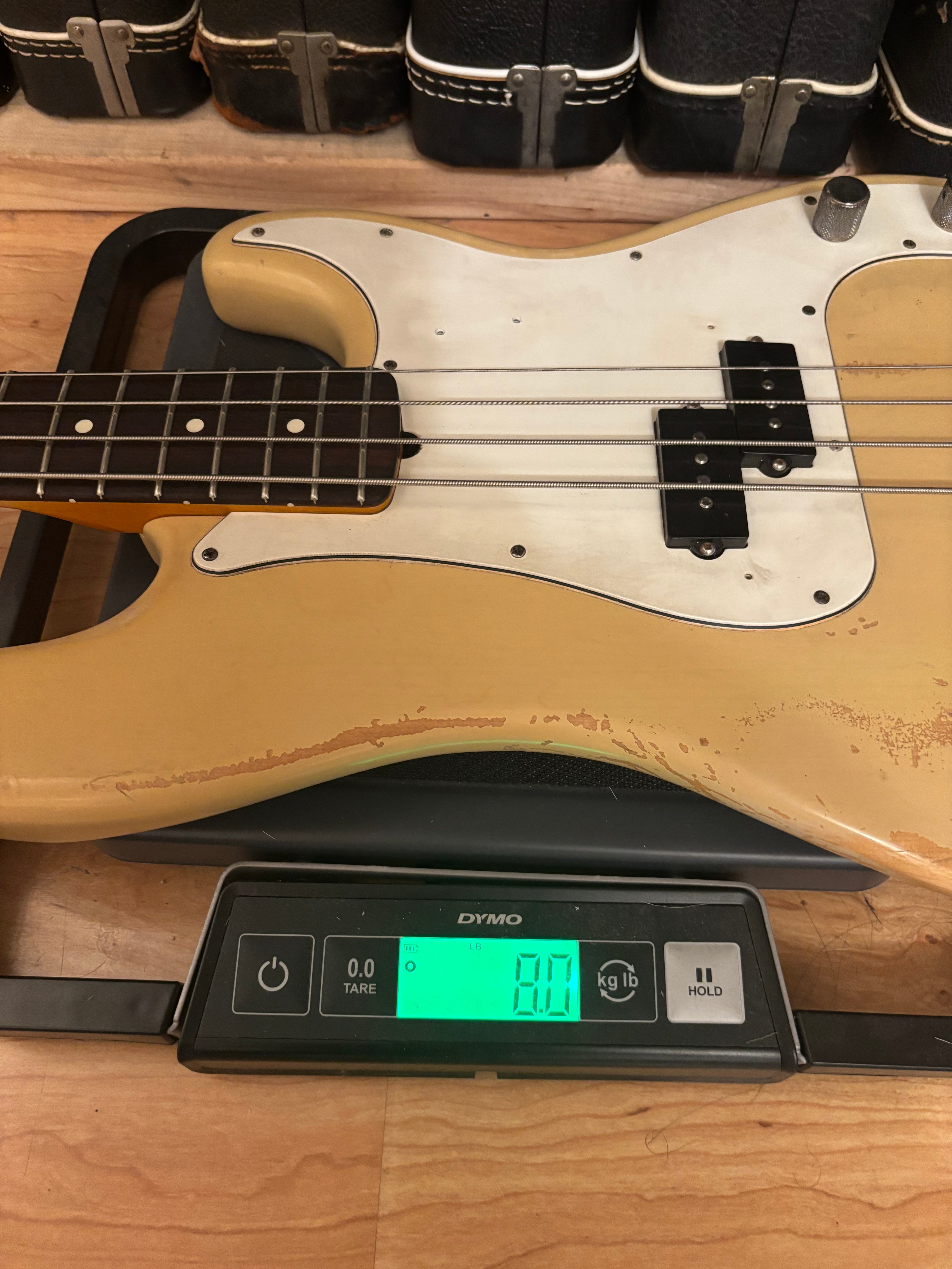 Fender Precision Bass Blonde 1962 GLAS Custom Relic feather Light at 8lb LUSH