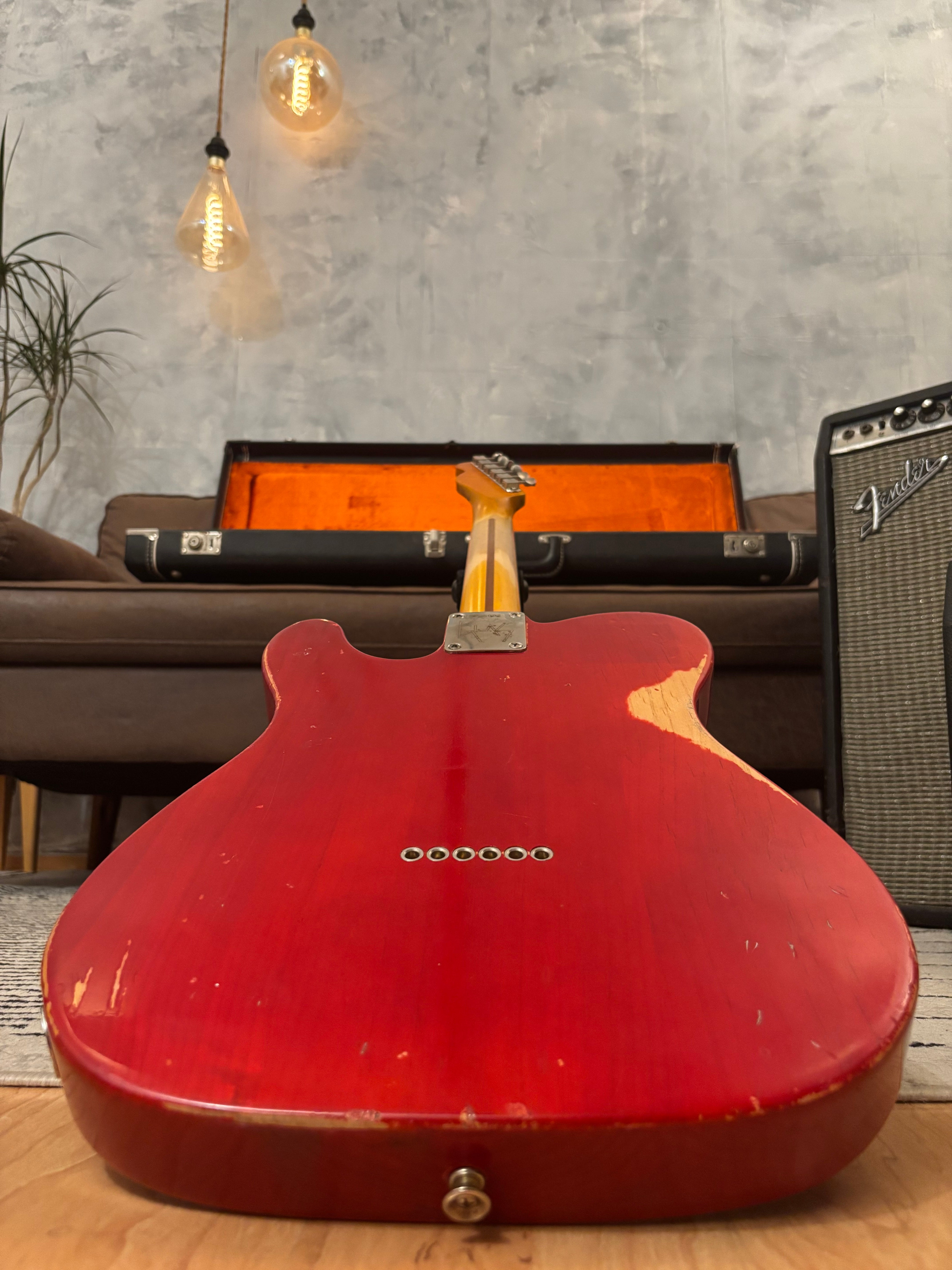 Fender Telecaster 1963 Rare Limited Run Trans Red Model RI. Feather light at 7.4lb