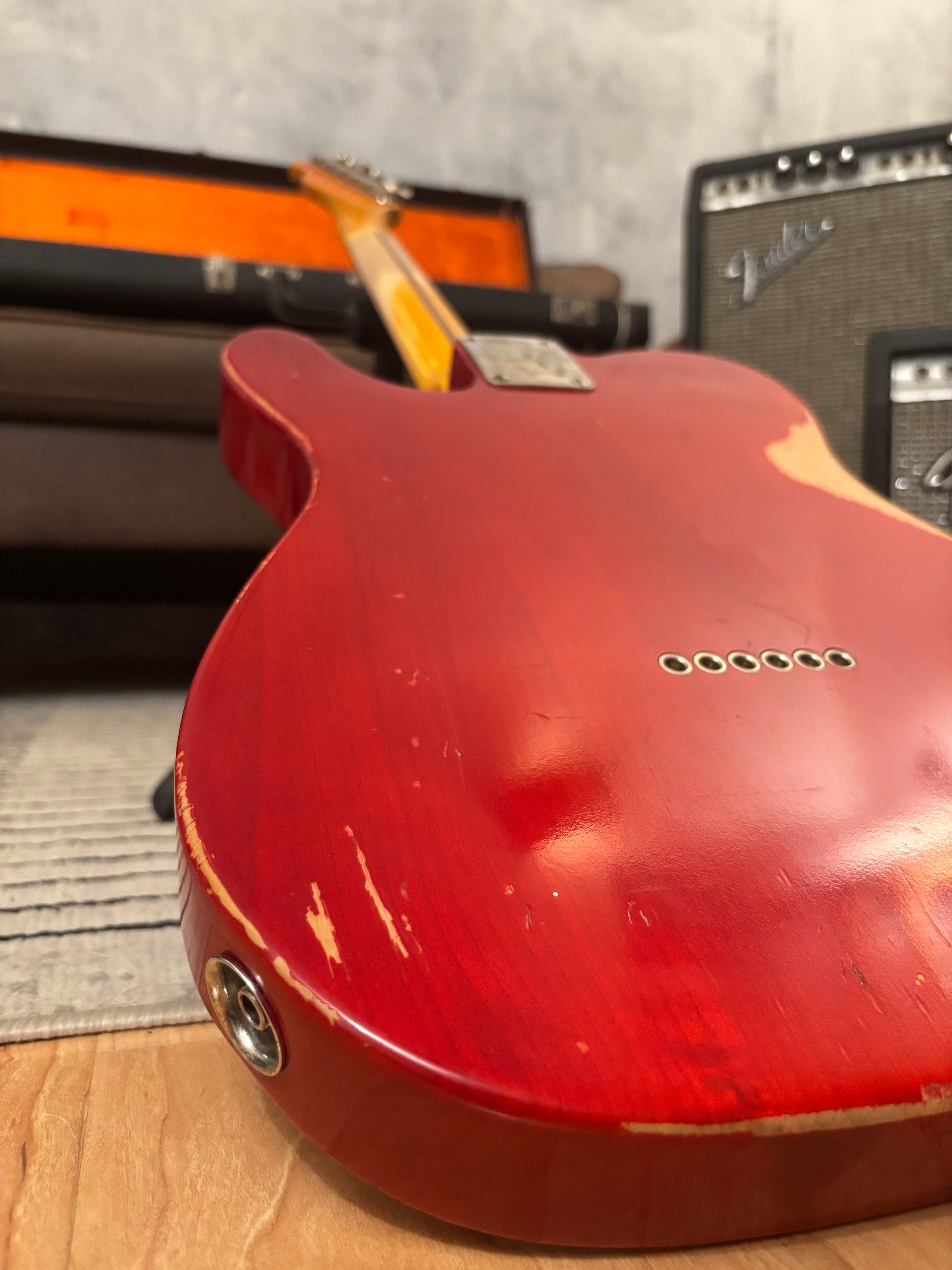 Fender Telecaster 1963 Rare Limited Run Trans Red Model RI. Feather light at 7.4lb
