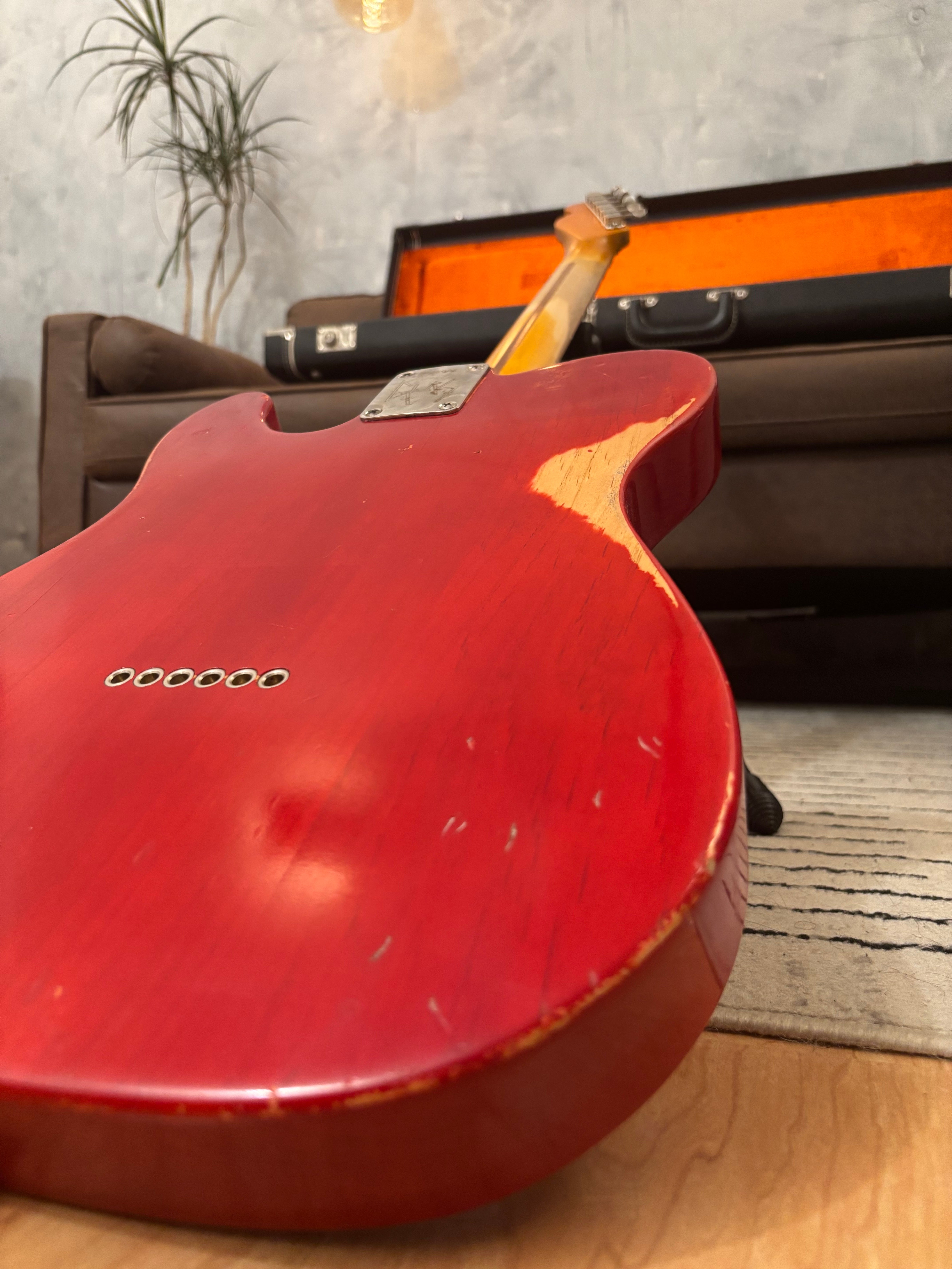 Fender Telecaster 1963 Rare Limited Run Trans Red Model RI. Feather light at 7.4lb