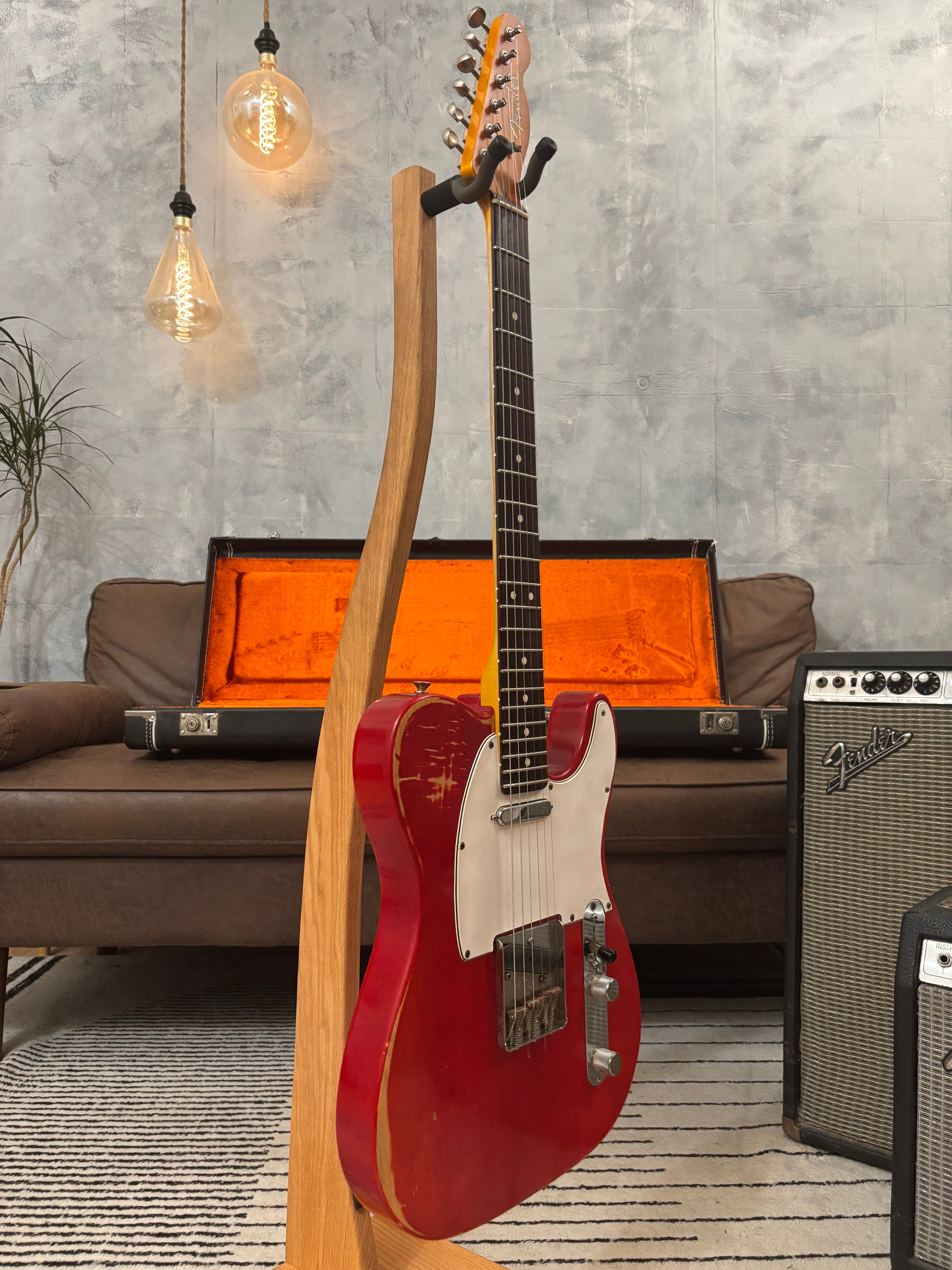 Fender Telecaster 1963 Rare Limited Run Trans Red Model RI. Feather light at 7.4lb