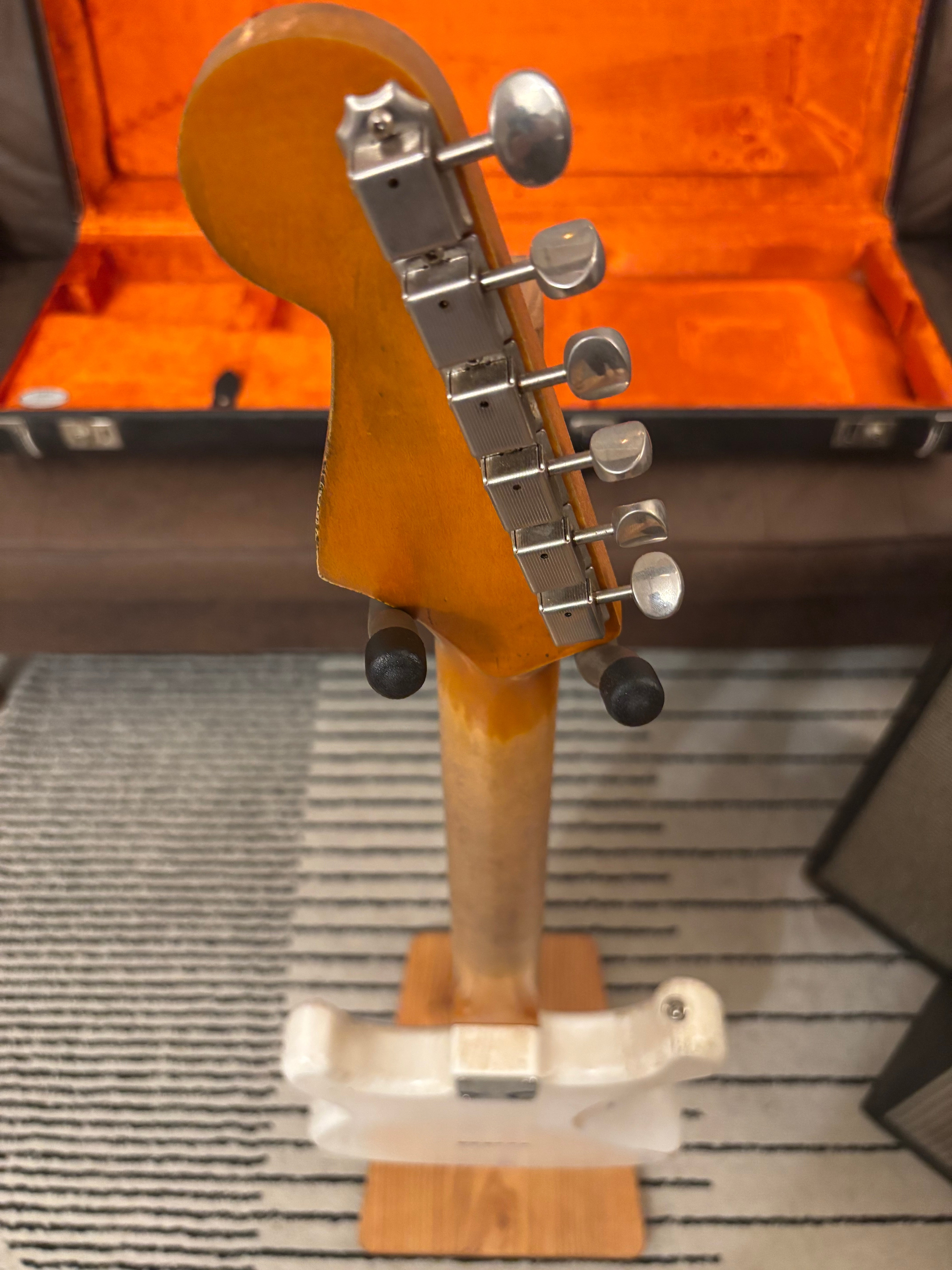 Fender Stratocaster GLAS Custom 1963 Vintage White Heavy Relic Hardtail Featherlight 7lb