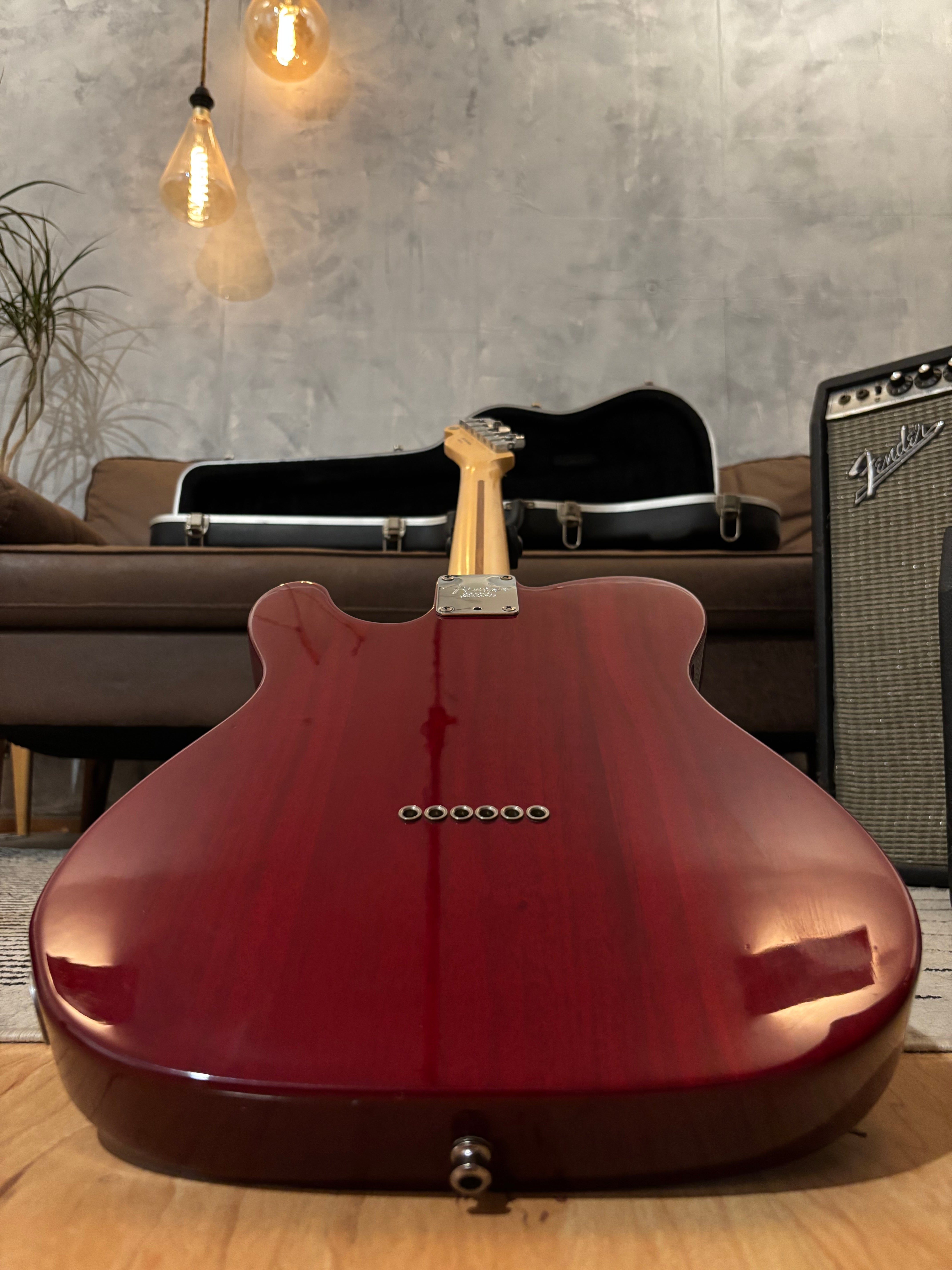 Fender American Deluxe Telecaster 2006 FSR Crimson Red ONY 7lb, Rare GC Exclusive, Black Headstock, ONLY 7lb