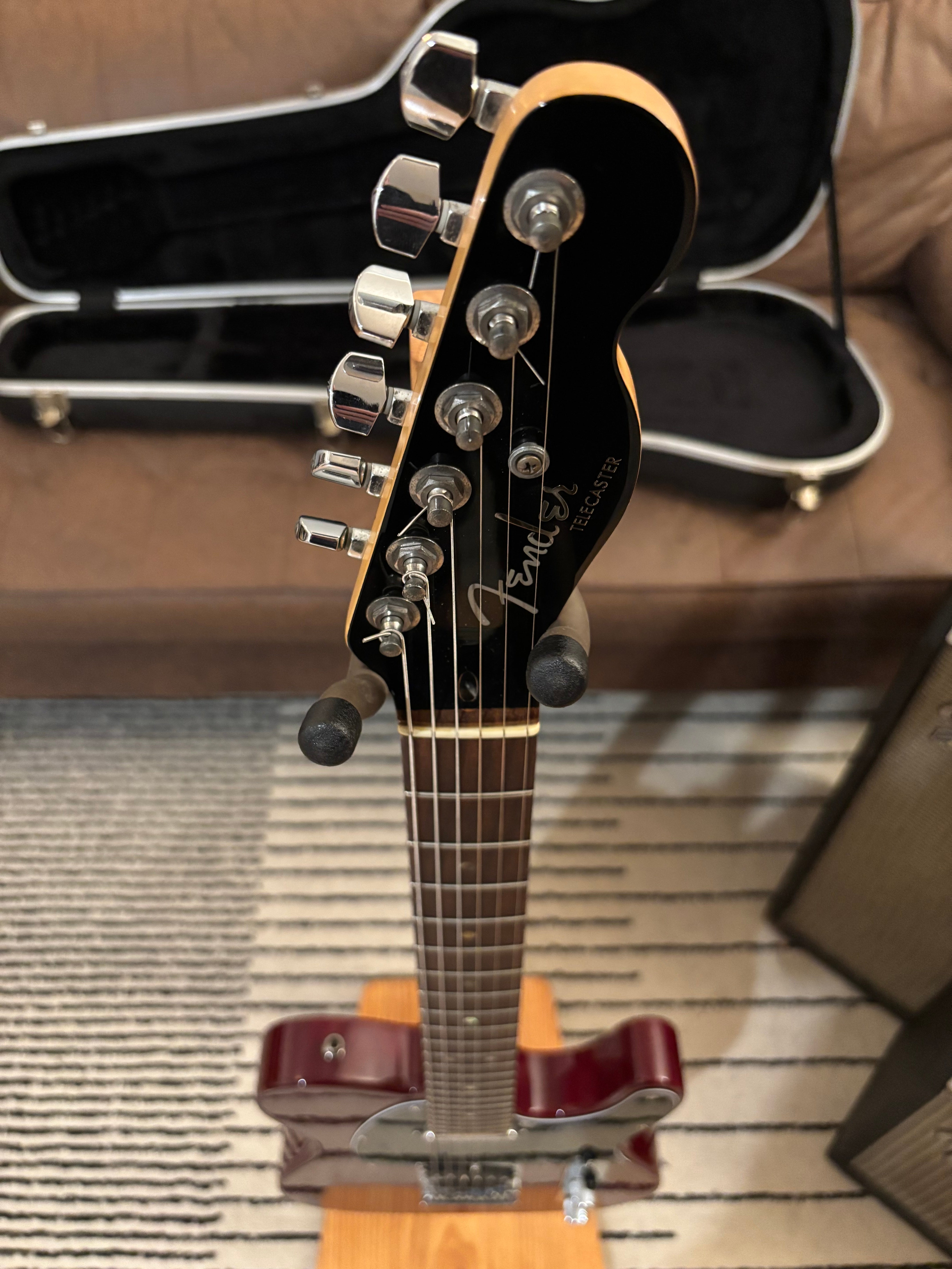 Fender American Deluxe Telecaster 2006 FSR Crimson Red ONY 7lb, Rare GC Exclusive, Black Headstock, ONLY 7lb